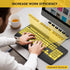 SABLUTE Large Print Keyboard Wired Computer Keyboards with Wrist Rest, Big Letters Easy to Read for Windows