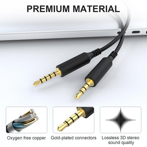 A40 Audio Cable for Astro A40, A40 TR, A30, A10 Gaming Headsets for Xbox One, PS4, PS3, Smartphone, 6.6ft Stereo Audio