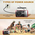 LEOTEC AM FM Radio, Portable Bluetooth Radio, Battery Operated, Best Reception with Headphone Jack, Handheld (Red)