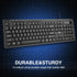Rii RK907 Ultra-Slim Compact USB Wired Keyboard for Mac and PC, Windows 10/8/7/Vista/XP, Black