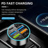 8 Ports 66W Car Charger - 12-24V Super Fast Charging with USB 3.1A PD&QC 3.0 for All Smartphones