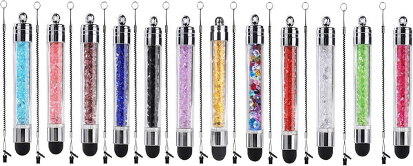 12 Pack XRONG Colors Crystal Mini Stylus, Universal Touch Screen Pen for iPhone, Samsung Galaxy, Android, iPad (12PACK)