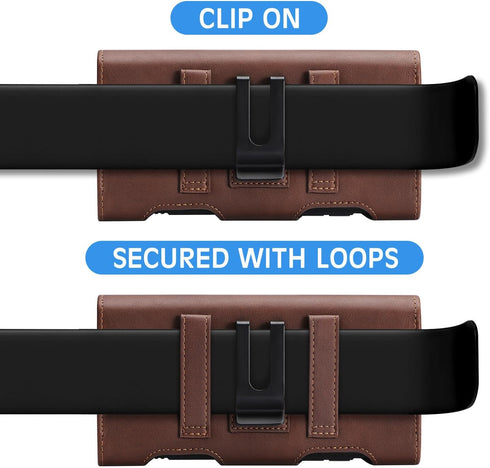 Mopaclle Phone Holster for iPhone SE (2020), iPhone 8 7 6 6s Leather Belt Case with Clip, Compatible with iPhone 12 Mini