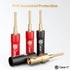 GEARit Flex Pin Banana Plugs - Speaker Wire Connector Pin Plug Type (6 Pairs, 12 Pieces), 24K Gold Plated Insulated for