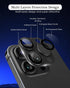 3D Metal Tempered Glass Camera Lens Protector for iPhone 15 Pro/Pro Max - Anti-Explosion Black Cover