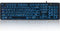 Perixx PERIBOARD-317R Wired USB Keyboard - Tri-Color Illuminated LED - Big Print Letter - Stylish Round Keycaps US