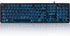 Perixx PERIBOARD-317R Wired USB Keyboard - Tri-Color Illuminated LED - Big Print Letter - Stylish Round Keycaps US