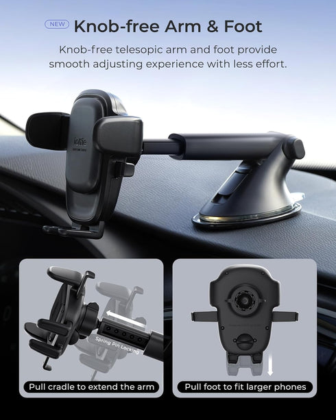 iOttie Easy One Touch 6 Universal Car Mount, Dashboard & Windshield Suction Cup Holder for All Smartphones