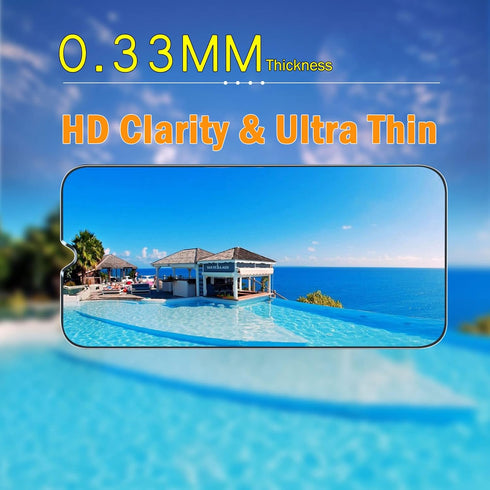 3 Pack Screen Protector Compatible for Samsung Galaxy A13 4G / 5G / LTE with 3 Pack Camera Lens Protector, Ultra HD Tempered Glass, 9H Hardness, Anti-Scratch, Easy Installation - Case Friendly