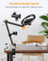 Ring Light with Stand and Phone Holder - USB 10'' Ring Light for Desk, Overhead Camera Mount for