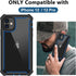 for iPhone 12 Case, iPhone 12 Pro Case,with Screen Protector Heavy Duty Drop Protection, Full Body Rugged Shockproof Tough Protective Phone Cover for Apple iPhone 12/12 Pro (Black Blue-C)