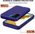 Samsung Galaxy S22 Case with Belt Clip Holster, 2X Screen Protector, Military Grade Heavy Duty Shockproof Cover (Blue)