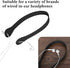 GEEKRIA Earphones Neck Strap, Soft Vegan Leather Anti-Lost Earbuds Holder Neck Band for Apple EarPods and Other Wired