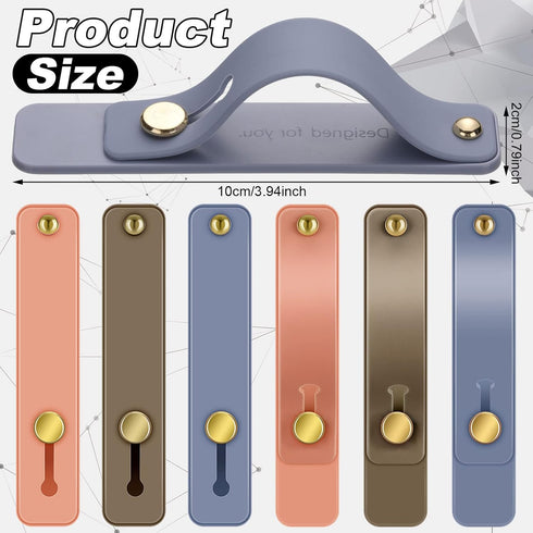Weewooday 6 Pieces Telescopic Finger Strap Phone Grip Holder, Universal Kickstand for Most Smartphones (Blue, Pink,