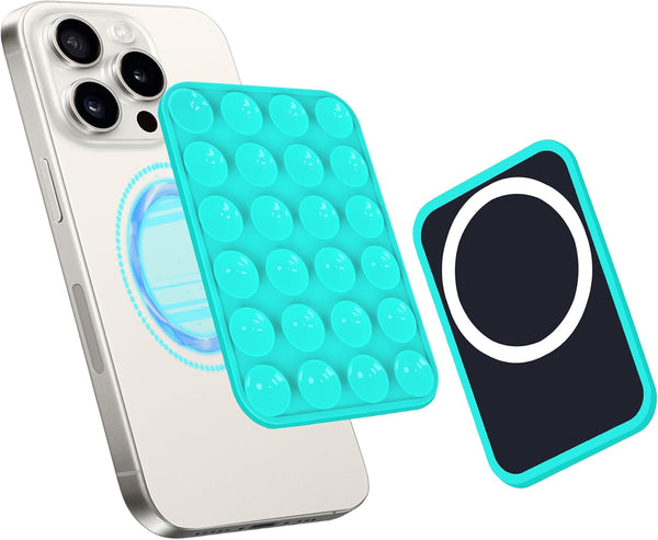 sicitu Magnetic Suction Phone Grip, Silicone Suction Phone Mount, Sticky Phone Grip Compatible