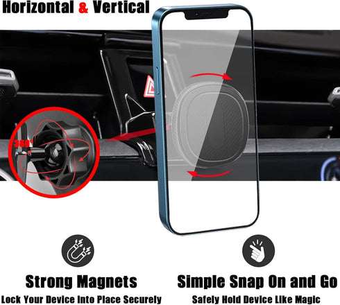 Car Phone Holder for Toyota Corolla 2024 2023 2022 2021 2020, Air Vent Stand, Magnetic Navigation Bracket for All