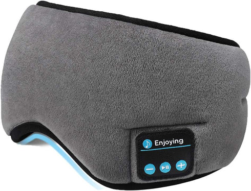 SKEYEOL Wireless Sleep Mask: Adjustable, Washable Headphones with Built-in Speakers & Microphone for Travel & Sleep -