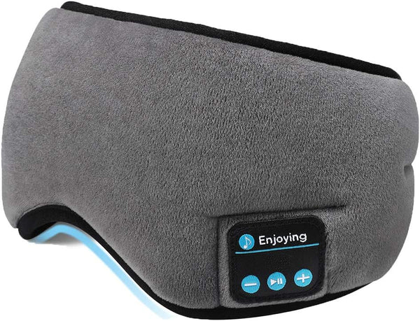 SKEYEOL Wireless Sleep Mask: Adjustable, Washable Headphones with Built-in Speakers & Microphone for Travel & Sleep -