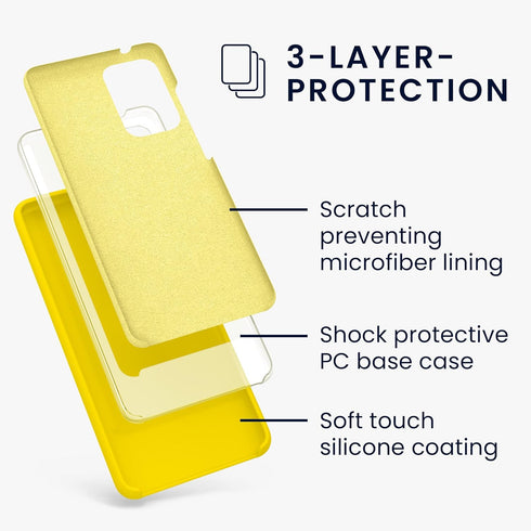 kwmobile Case for Samsung Galaxy A52 / A52 5G / A52s 5G, TPU Silicone Phone Cover with Soft Finish - Radiant Yellow