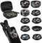 Cell Phone Camera Lens Kit - 11 in 1 Super Wide Angle, Macro, Fisheye, Telephoto, CPL & More for iPhone/Samsung