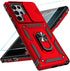 SunStory Military-Grade Case for Samsung Galaxy S22 Ultra with HD Screen Protector, Kickstand & Slide Camera Cover, Red
