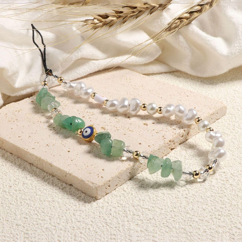 Evil Eye Phone Charm Strap, Beaded Phone Charms, Crystal Phone Strap, Kawaii Phone Keychain, Preppy Phone Charm
