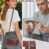 MInCYB 13 for iPhone MagSafe Wallet Case Detachable Magnetic Wallet with RFID Blocking, PU Leather Zipper & Strap