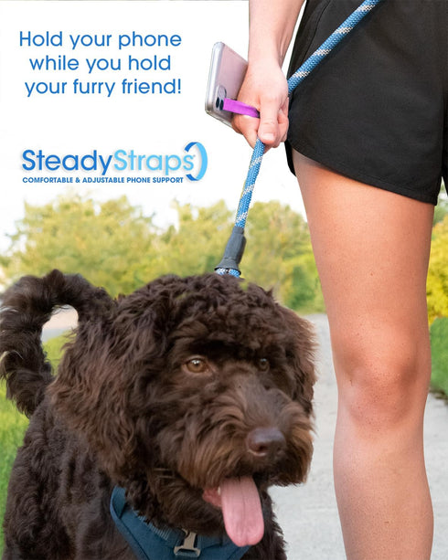 SteadyStraps Full-Hand Elastic Phone Strap/Grip, for Comfort & Convenience, Multi-Position Adjustable with Easy On/Off
