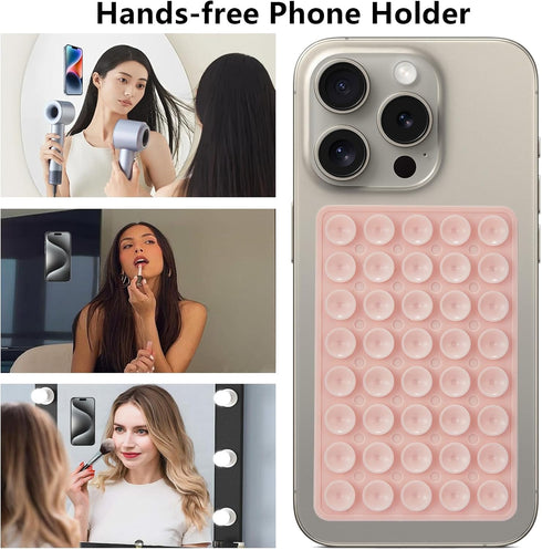 Yizerel 3 Pack Silicone Sticky Grip Holder for Cellphone, Silicone Suction Cup Phone Mount Hands-Free Double Sided