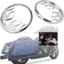 1 Pair Front Chrome Motorcycle Flame Speaker Grill Accent Trim Cover for Harley Touring Electra Street Glide Ultra