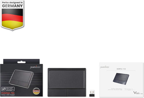 Perixx PERIPAD-704 Wireless Touchpad, Portable Track Pad for Desktop and Laptop, Large Size, Black