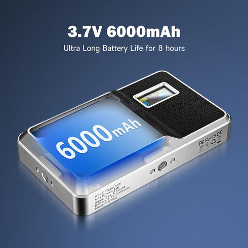 VILTROX 6000mAh RGB Video Light, Bluetooth Control On Camera Video Light, All Metal RGB Portable LED Photography