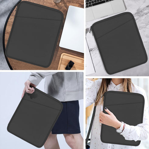 MoKo 12.9 Inch Tablet Sleeve Bag, Waterproof Carrying Case for iPad Pro M4 & Air M2 2024, Galaxy Tab S8+/S9+ (Dark Gray)