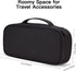 Electronics Travel Organizer Bag, Portable Carrying Case for Cables, Charger and Cords, External Power Bank & Hard Drive (Black), Large, 13BK-B