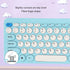 Keyboard and Mouse Combo, Cute Retro Typewriter Keyboard with Round Key, 78 Keys USB Cute Mouse for Desktop, Laptop,