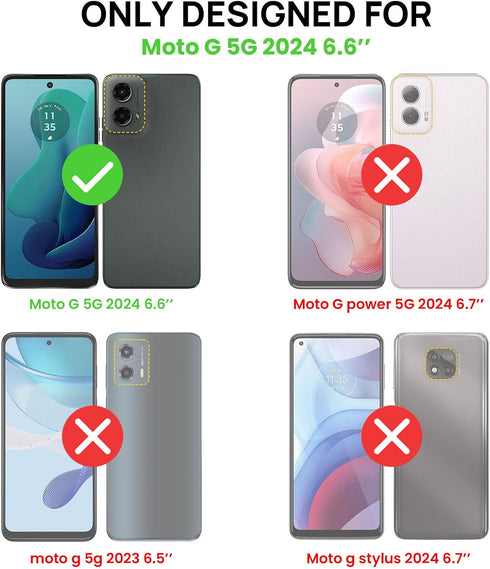 Lanhiem for Moto G 5G 2024 Case, IP68 Waterproof Dustproof Shockproof with Built-in Screen Protector, Full Body Cover