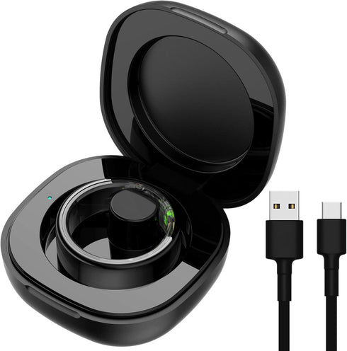 CNBRO Smart Ring Charging Case Magnetic Charger Portable Charging Box Small Compartment for