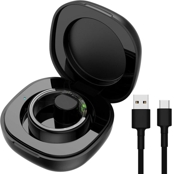 CNBRO Smart Ring Charging Case Magnetic Charger Portable Charging Box Small Compartment for