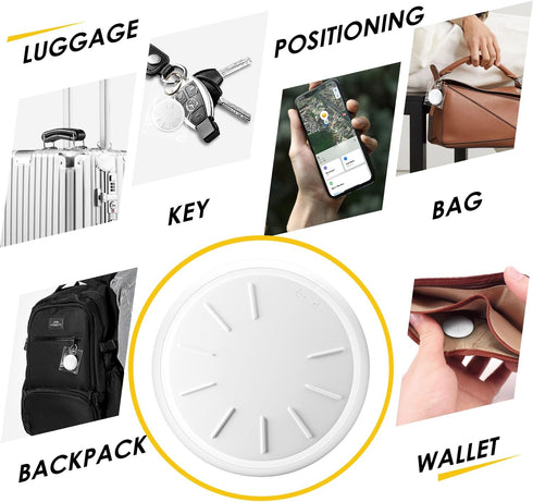 Key Finder 4 Pack with 4 Waterproof Keychains, Bluetooth Tracker & Locator for Keys, Luggage, Remotes, Long Battery