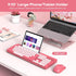 Wireless Keyboard and Mouse Combo, Retro Round Keycaps, Cute Full-Size Typewriter Keyboard with Phone Holder, 2.4GHz