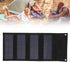 40W 4 Fold Solar Panel Charging Bag, Folding Bag for Outdoor Camping, Hiking, Emergency Charging (Black)