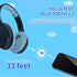 Bluetooth Headphones Over Ear, Noise Isolation Wireless Headphone for Home, Travel, Office, School, Music Use (Blue)