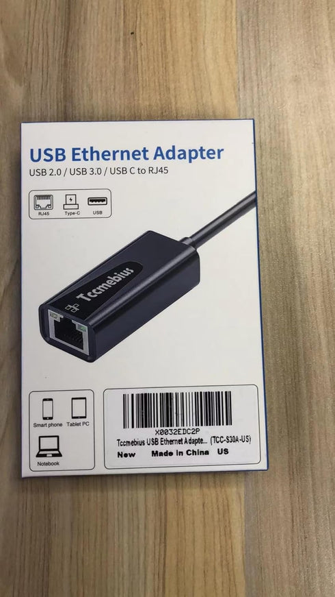 USB Ethernet Adapter, USB 3.0 to 10/100/1000 Gigabit Ethernet LAN Network Adapter for Nintendo, MacBook, Windows PC