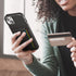 iPhone 14 ENCASED Protective Wallet Case - Black with Card Holder & Screen Protector (Holds 4 Credit Cards/IDs)