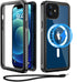 Beeasy Waterproof Case for iPhone 12 (6.1"), 360 Degree Outdoor Protective Magnetic Phone Case - Black