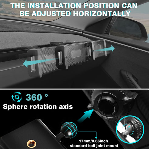 BestEvMod Dashboard Car Phone Holder, 1/4 Screw Mount, Mag Safe Compatible with 2024 Tesla Model 3