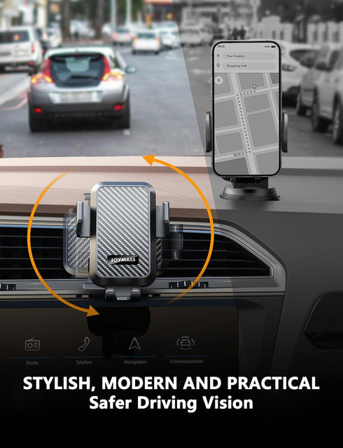 Wireless Car Charger 15W Fast Charging Auto Clamping Cell Phone Holder Mount Vent for iPhone 15 14 13 12 Mini Pro Max