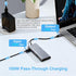 BINZET 6-in-1 4K@60Hz 2 2 10Gbps 100W USB C Hub with HDMI, USB-C & USB-A Ports, Privacy Button, PD Dual USB C Dongle