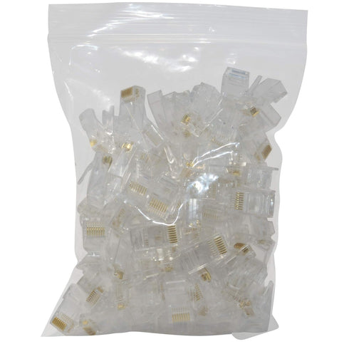 100pcs RJ45 Pass Through Modular Plug Network Cable Connector End 8P8C for CAT6