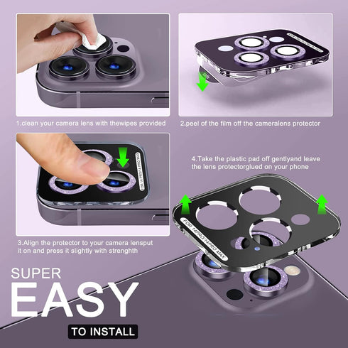 DEERLAMN Camera Lens Protector for iPhone 14 Pro 6.1" and iPhone 14 Pro Max 6.7", Anti-scratch 9H Hardness Tempered